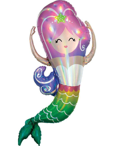 32in Anagram Iridescent Mermaid Balloon - Joker Party Supply