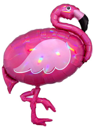 33in Anagram Iridescent Pink Flamingo Balloon - Joker Party Supply