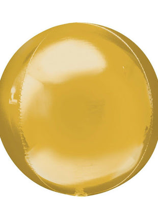 Globo orbe dorado gigante con anagrama de 21 pulgadas (3 unidades)