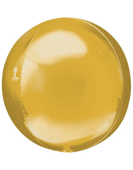 Globo orbe dorado gigante con anagrama de 21 pulgadas (3 unidades)