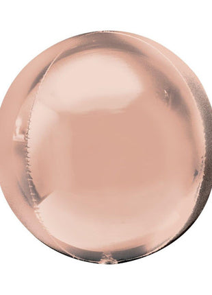 Globo orbe jumbo de anagrama de 21 pulgadas en oro rosa (3 unidades)