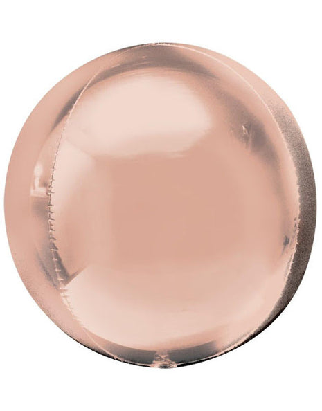 Globo orbe jumbo de anagrama de 21 pulgadas en oro rosa (3 unidades)