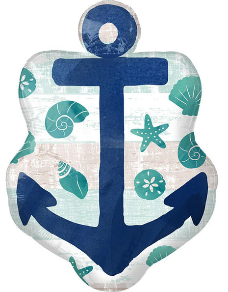 30in Anagram Anchor Sea & Sun Balloon - Joker Party Supply