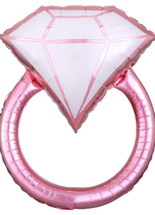 30in Anagram Blush Wedding Ring Balloon - Joker Party Supply