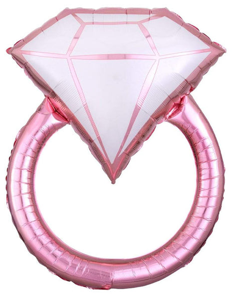 30in Anagram Blush Wedding Ring Balloon - Joker Party Supply