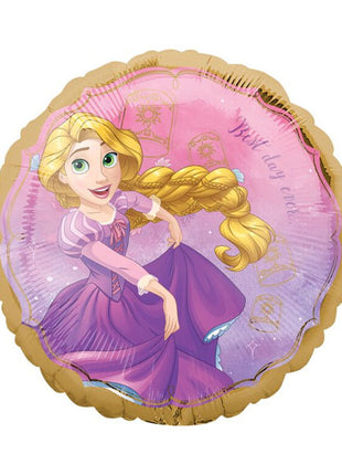 Globo con anagrama de 18 pulgadas de Érase una vez Rapunzel