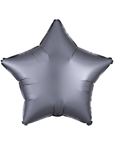 Globo de estrella de grafito satinado con anagrama de 18 pulgadas