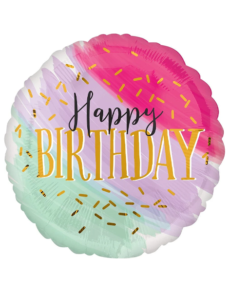 28in Anagram Water Color Birthday Balloon - Joker Party Supply