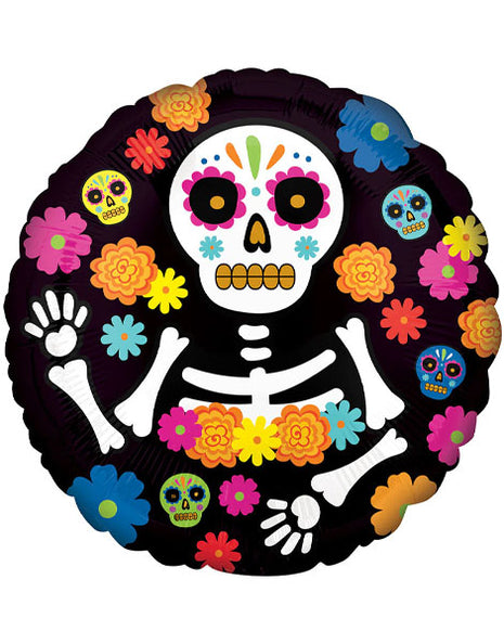 18in Anagram Day Of The Dead Skeleton Balloon