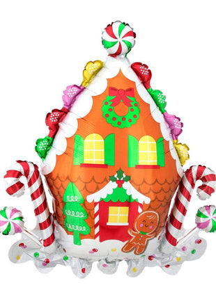 30in Anagram Gingerbread House Balloon - Joker Party Supply