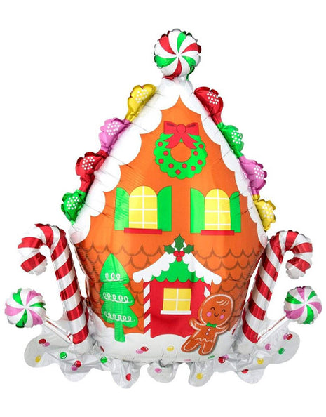 30in Anagram Gingerbread House Balloon - Joker Party Supply