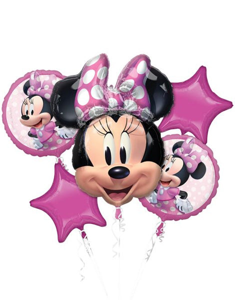Anagram Minnie Mouse Forever Bouquet Balloons 5pc - Joker Party Supply