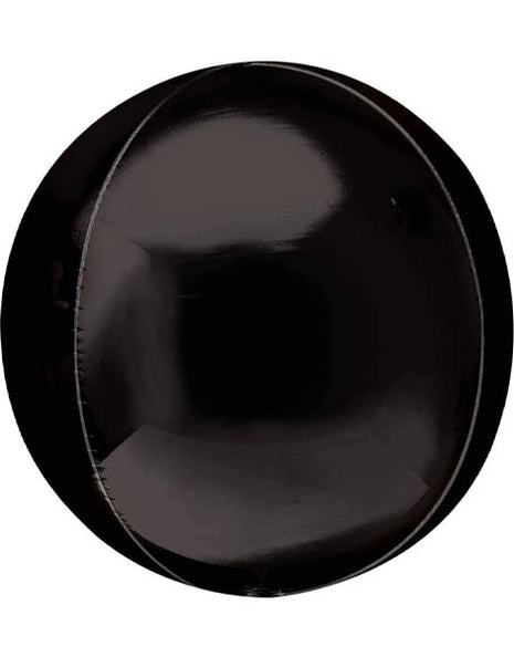 Globo orbe gigante negro con anagrama de 21 pulgadas (3 unidades)