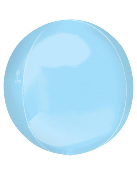 Globo orbe jumbo azul pastel con anagrama de 21 pulgadas (3 unidades)