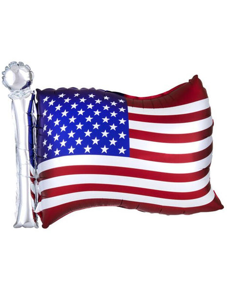 27in Anagram Satin American Flag Balloon - Joker Party Supply