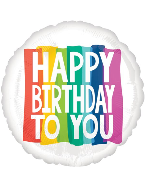 28in Anagram Rainbow Wishes Balloon - Joker Party Supply