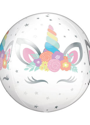 16in Anagram Unicorn Party Orbz Balloon - Joker Party Supply