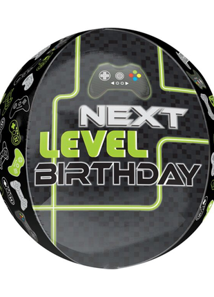 16in Anagram Level Up Birthday Orbz Balloon - Joker Party Supply