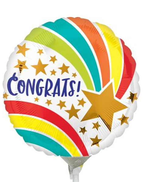 9in Anagram Congrats Shooting Star Balloon