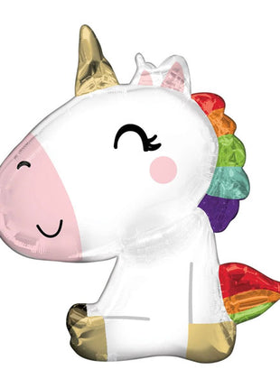 29in Anagram Satin Sitting Unicorn Balloon - Joker Party Supply