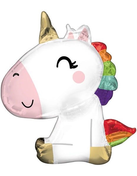 29in Anagram Satin Sitting Unicorn Balloon - Joker Party Supply