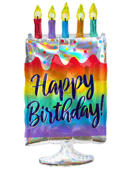 30in Anagram Iridescent Cake Balloon