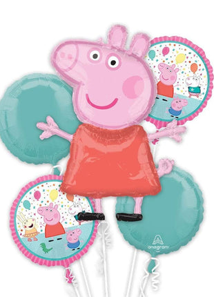Aangram Peppa Pig Bouquet Balloons 5pc - Joker Party Supply