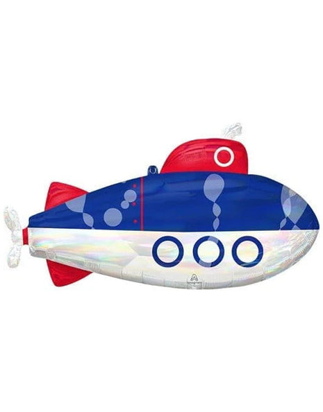 34in Anagram Iridescent Submarine Balloon - Joker Party Supply