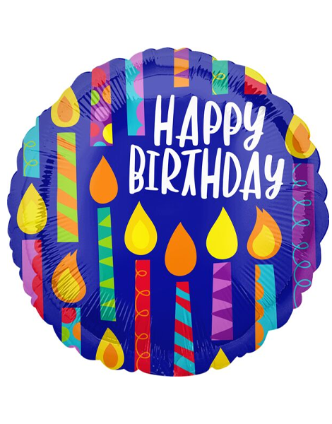 28in Anagram Happy Birthday Candles Balloon - Joker Party Supply