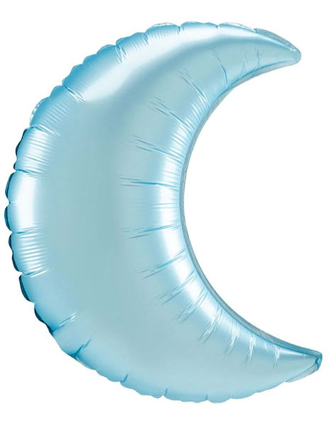 26in Anagram Satin Pastel Blue Crescent Balloon