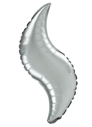 Globo curvo platino con anagrama de 19 pulgadas