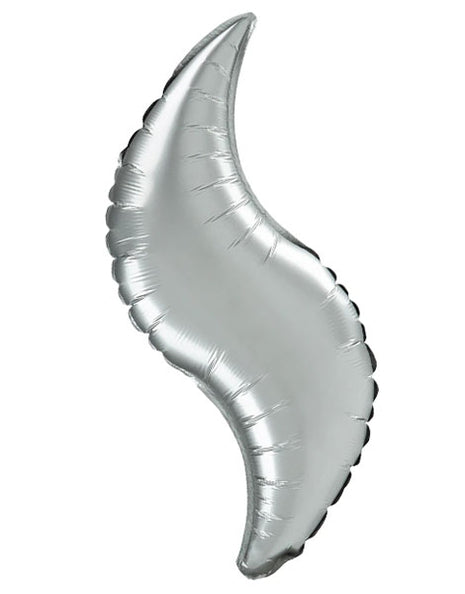 Globo curvo platino con anagrama de 19 pulgadas