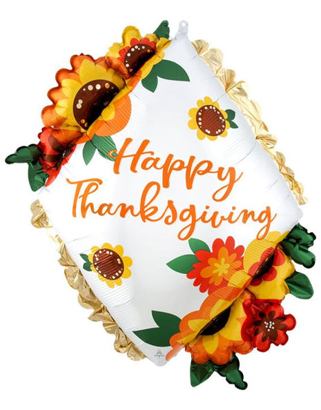 27in Anagram Satin Thanksgiving Ruffle Diamond Balloon