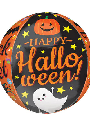 Globo orbe con anagrama de Halloween de 16 pulgadas