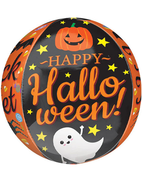 Globo orbe con anagrama de Halloween de 16 pulgadas