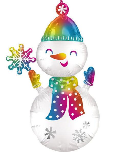 55in Anagram Satin Snowman Balloon - Joker Party Supply