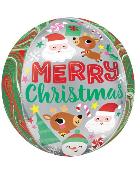16in Anagram Adorable Xmas Buddies Orbz Balloon - Joker Party Supply