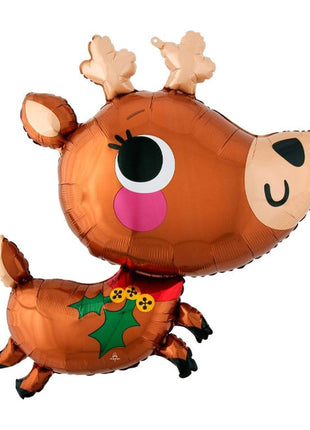 30in Anagram Adorable Reindeer Balloon - Joker Party Supply