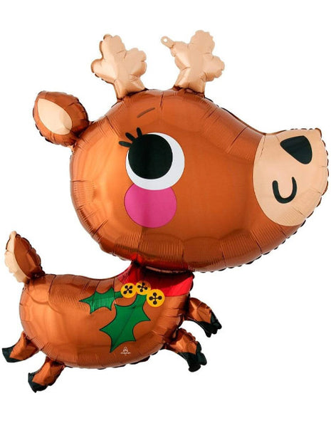 30in Anagram Adorable Reindeer Balloon - Joker Party Supply