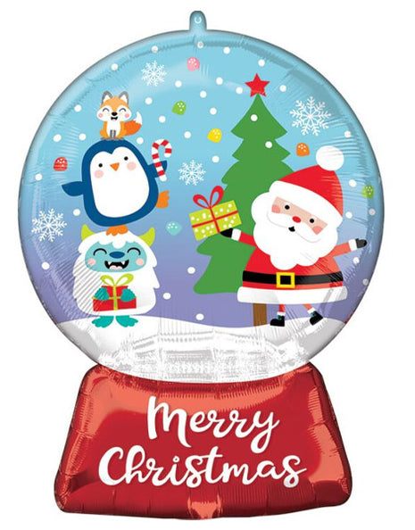 27in Anagram Christmas Snow Globe Balloon - Joker Party Supply
