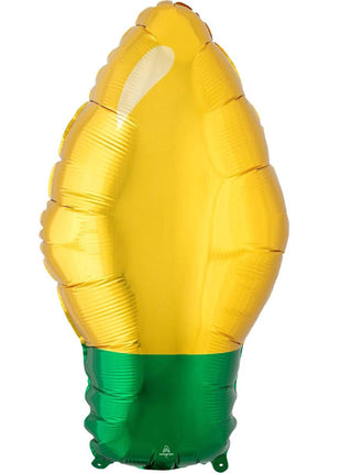 22in Anagram Gold Christmas Light Bulb Balloon - Joker Party Supply