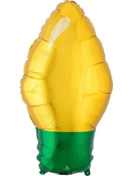 22in Anagram Gold Christmas Light Bulb Balloon - Joker Party Supply