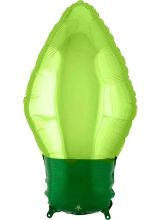 22in Anagram Green Christmas Light Bulb Balloon - Joker Party Supply