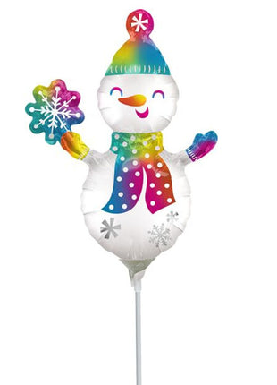 14in Anagram Satin Snowman Balloon (Heat Seal Required)