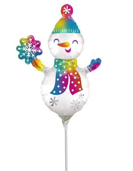 14in Anagram Satin Snowman Balloon (Heat Seal Required)