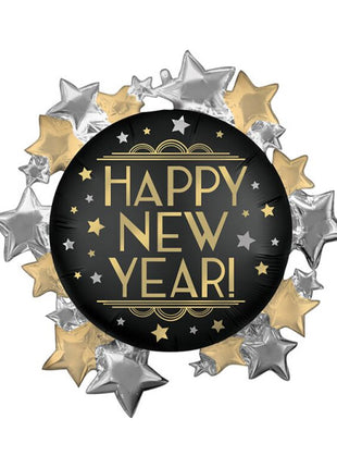 30in Anagram Satin Happy New Year Balloon - Joker Party Supply