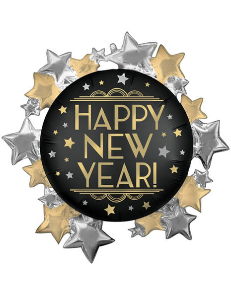 30in Anagram Satin Happy New Year Balloon - Joker Party Supply