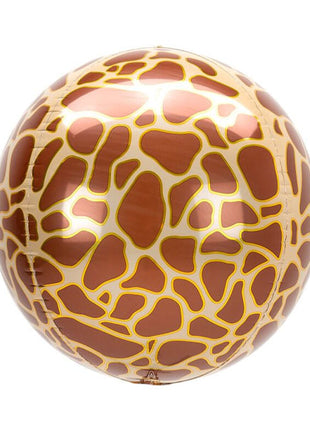 Globo Orbz con estampado de jirafa y anagrama de 16 pulgadas