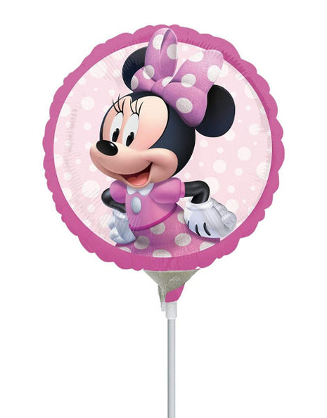 Globo de Minnie Mouse Forever de 9 pulgadas con anagrama (se requiere sellado térmico)