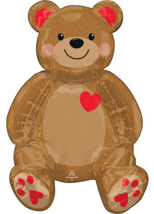 20in Anagram Air-Filled Sitting Teddy Balloon - Joker Party Supply